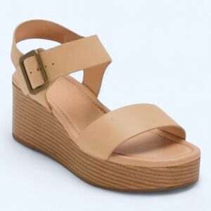 Frye & Co ✧ Lylah Wedge Sandals Women’s 9 Brown NIB
